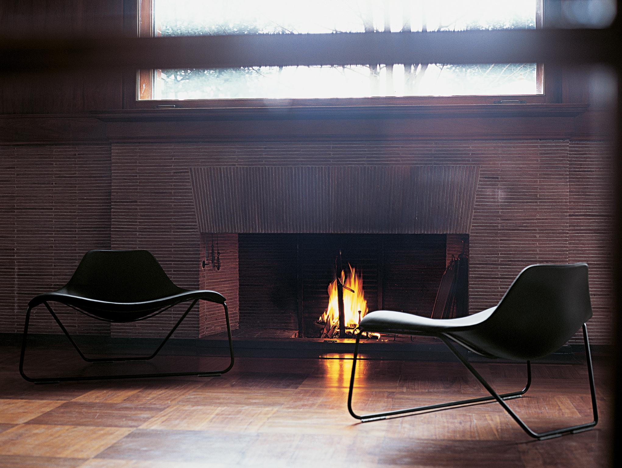Modern Tacchini Glide Armchair in Green Delphinum Fabric & Metal Base by Monica Forster