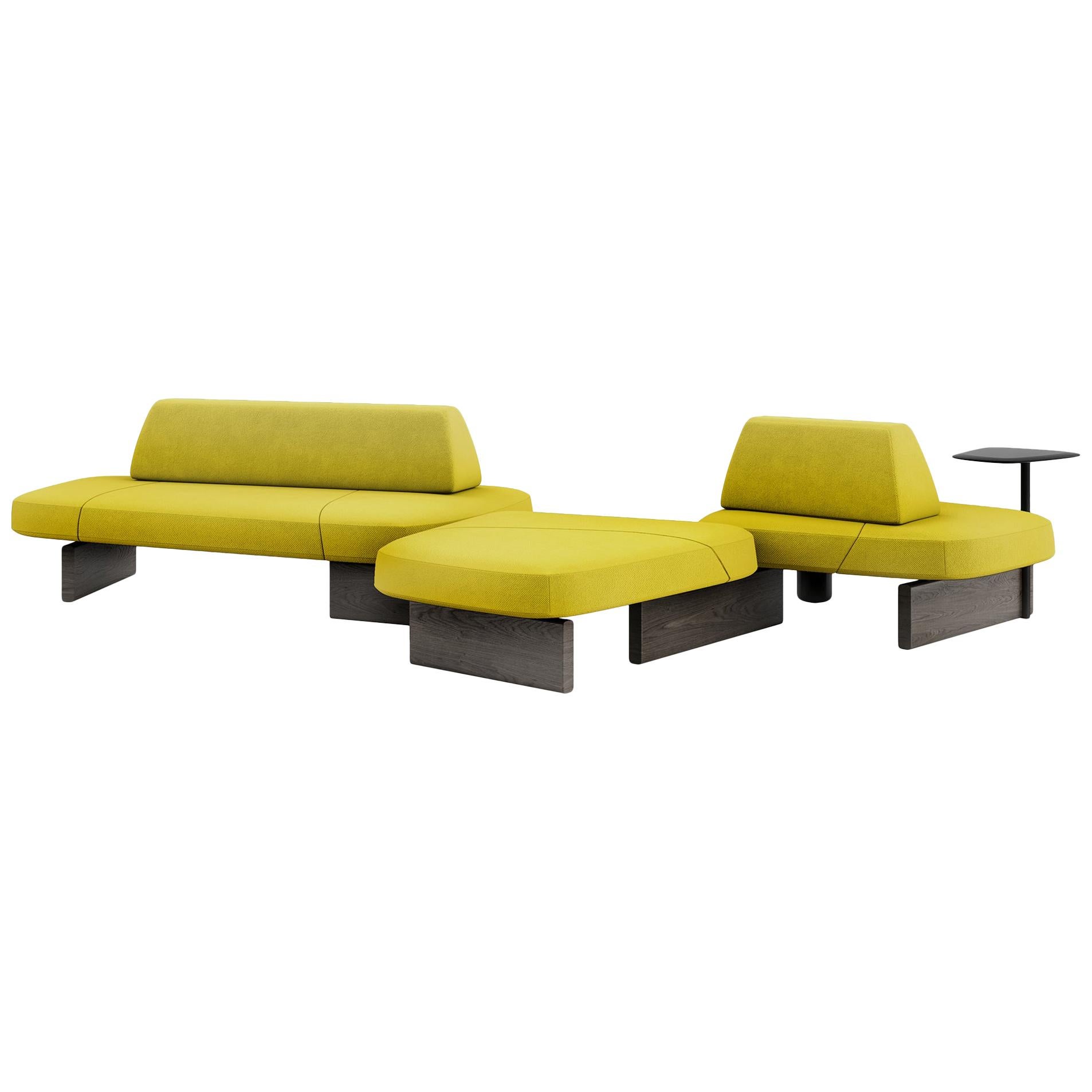 Tacchini Ischia Modular Sofa System in Yellow Bryony Fabric by Pearson Lloyd
