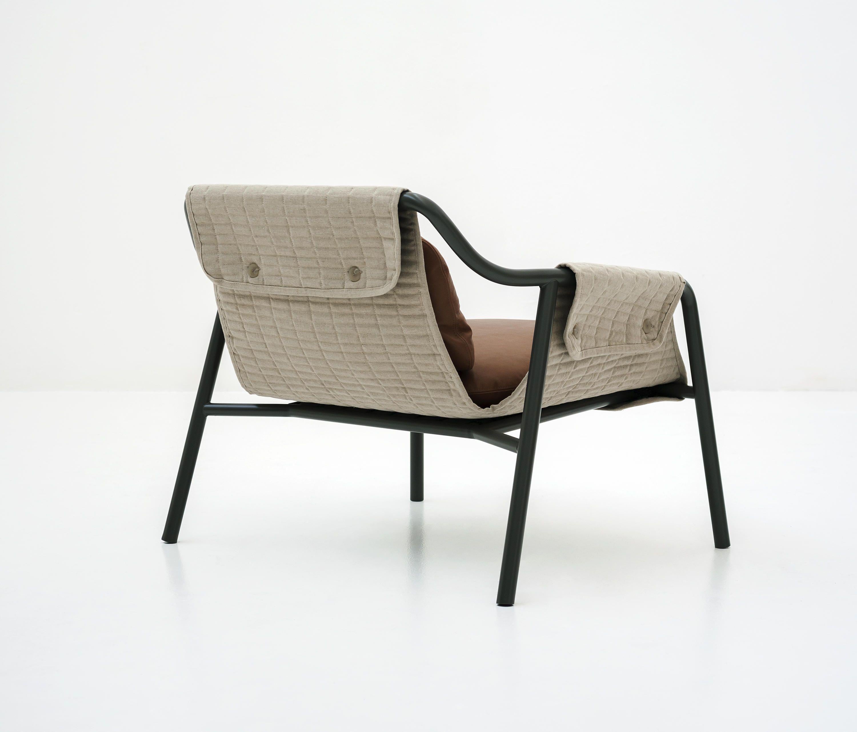 Contemporary Customizable Tacchini Jacket Armchair Designed by Patrick Norguet For Sale