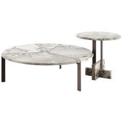 Tacchini Joaquim Large Coffee Table in Patagonia Marble Top by Giorgio Bonaguro