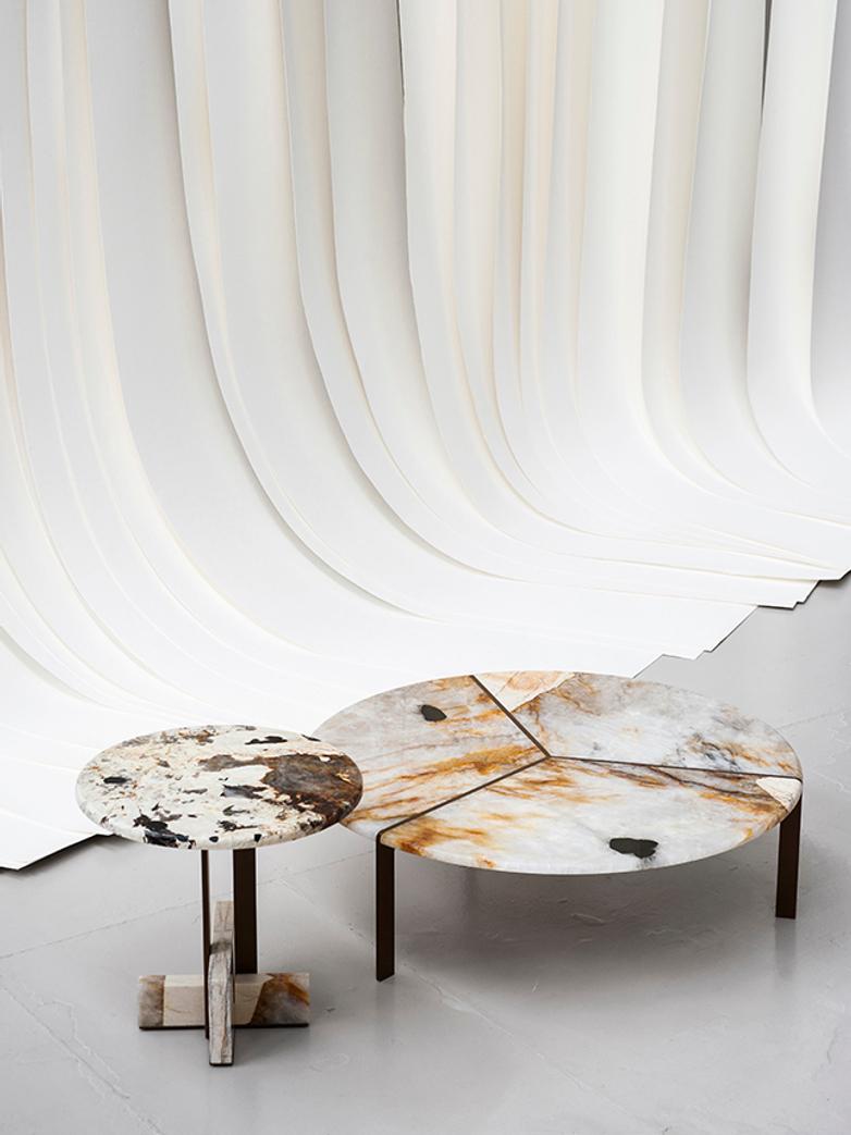 XXIe siècle et contemporain Table d'appoint Tacchini Joaquim en marbre par Giorgio Bonaguro en vente
