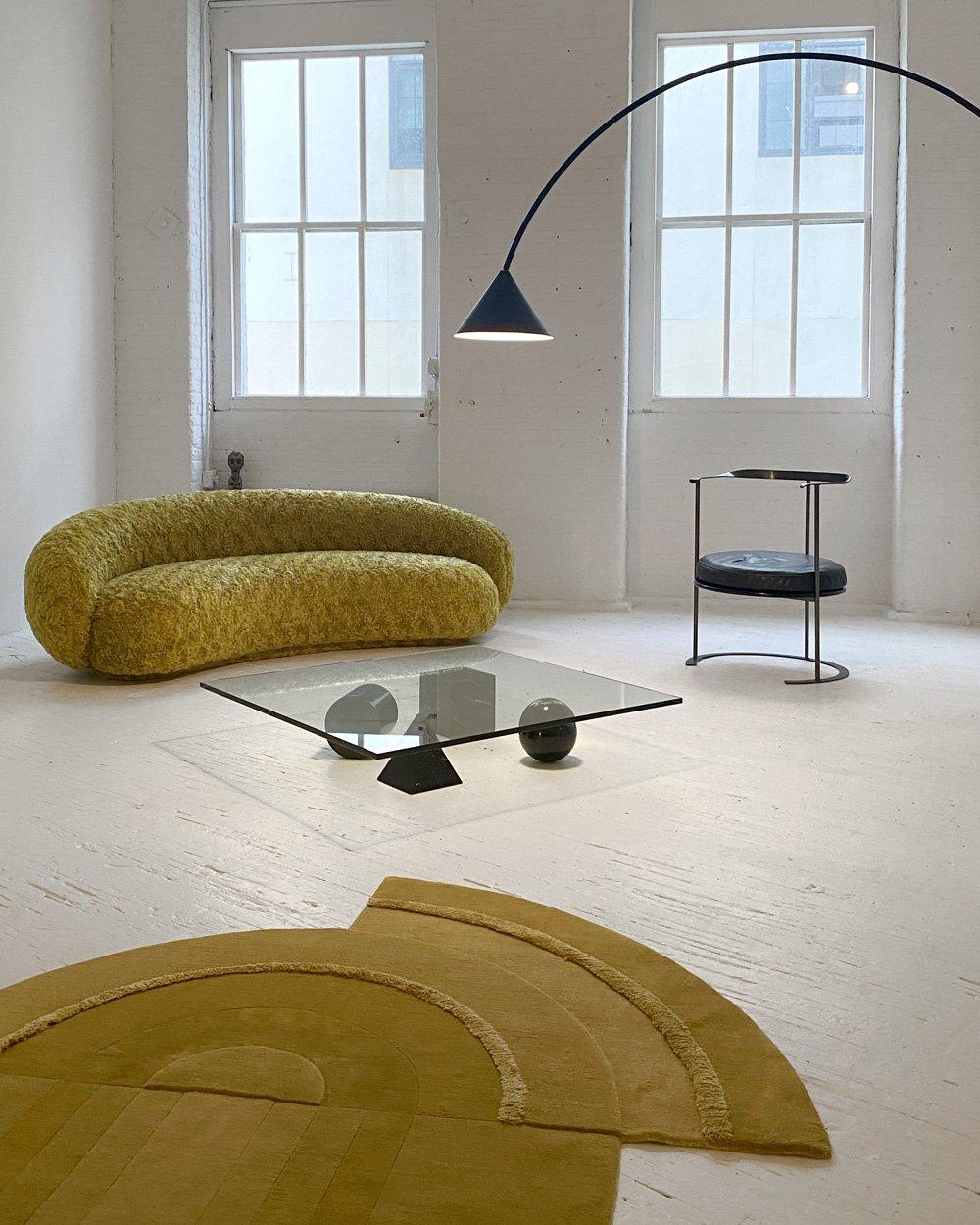 A Duplex interpretation of Julep Sofa designed by Jonas Wagell and manufactured by Tacchini, upholstered in Raf Simon / Kvadrat mohair. 

Soft, enveloping shapes characterize this family of upholstered pieces. Julep is influenced by the 1950s