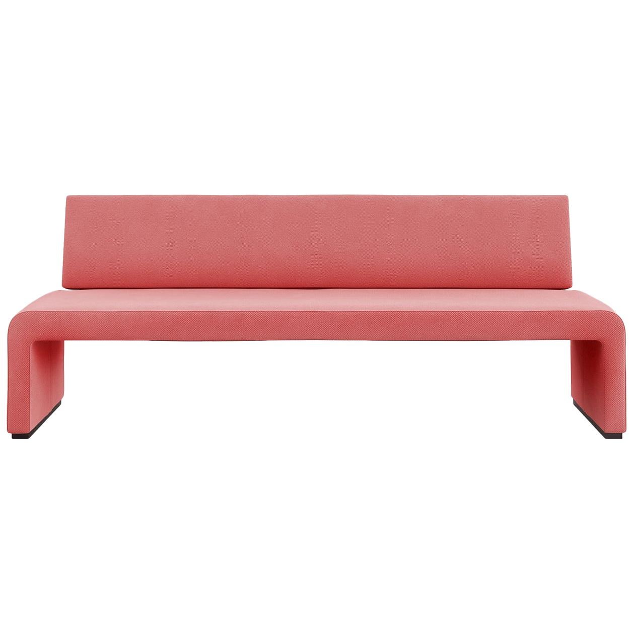 Tacchini Labanca Three-Seater Sofa in Pink Fabric by Lievore Altherr Molina
