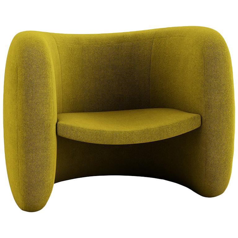 Tacchini Lagoa Armchair in Mustard Bryony Fabric by Zanini De Zanine