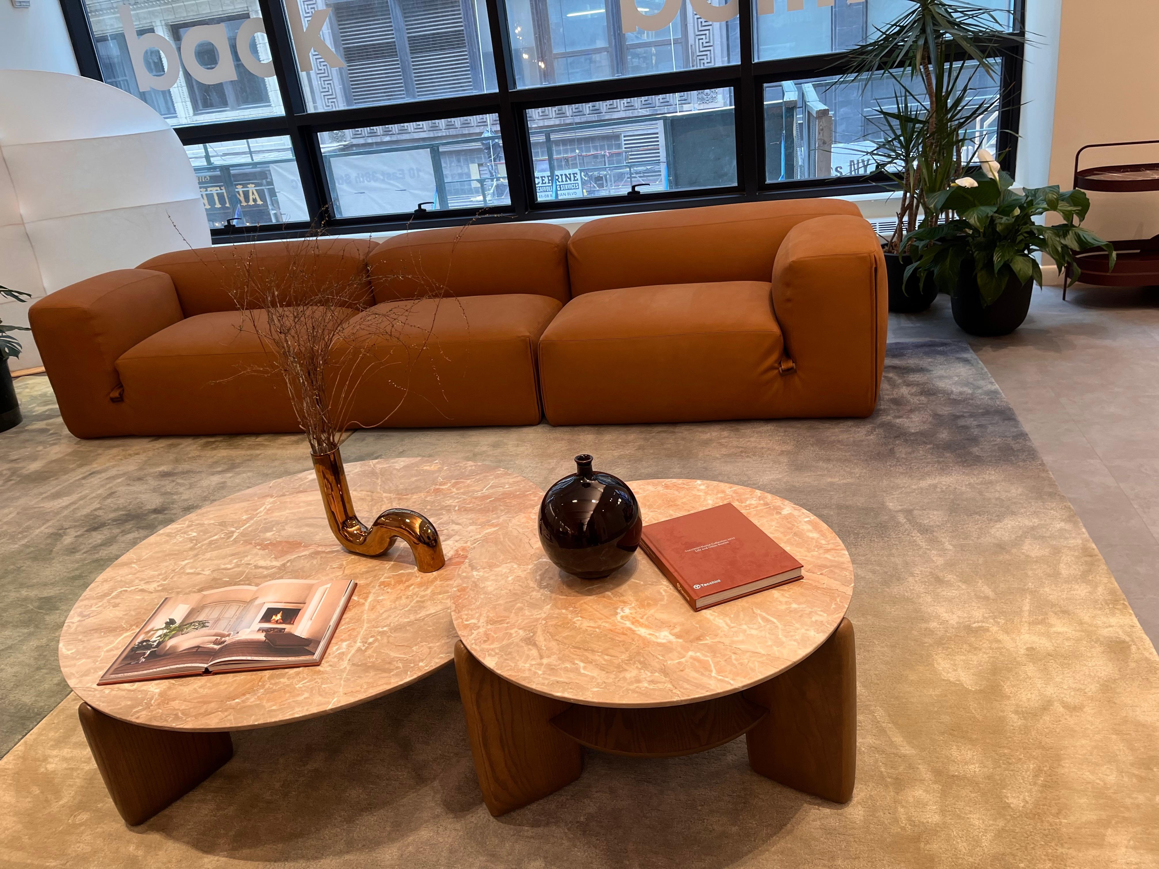  Tacchini Le Mura Leather  sofa & lounge chair by Mario Bellini in STOCK 8