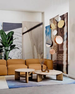 Tacchini Le Mura Leather  sofa & lounge chair by Mario Bellini in STOCK