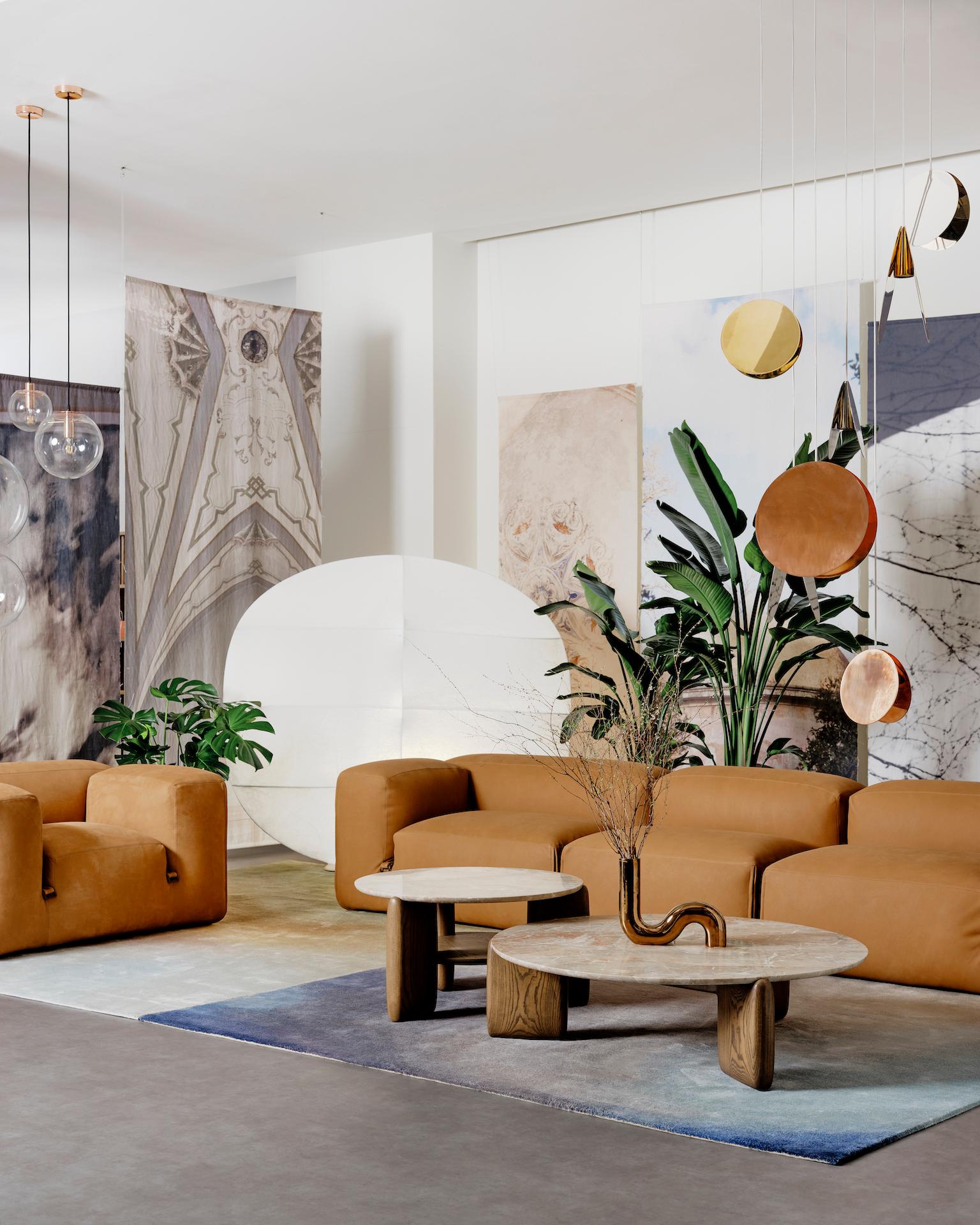 Tacchini Le Mura Leather Sofa Designed by Mario Bellini in STOCK 2