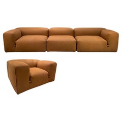  Tacchini Le Mura Leather  sofa & lounge chair by Mario Bellini in STOCK