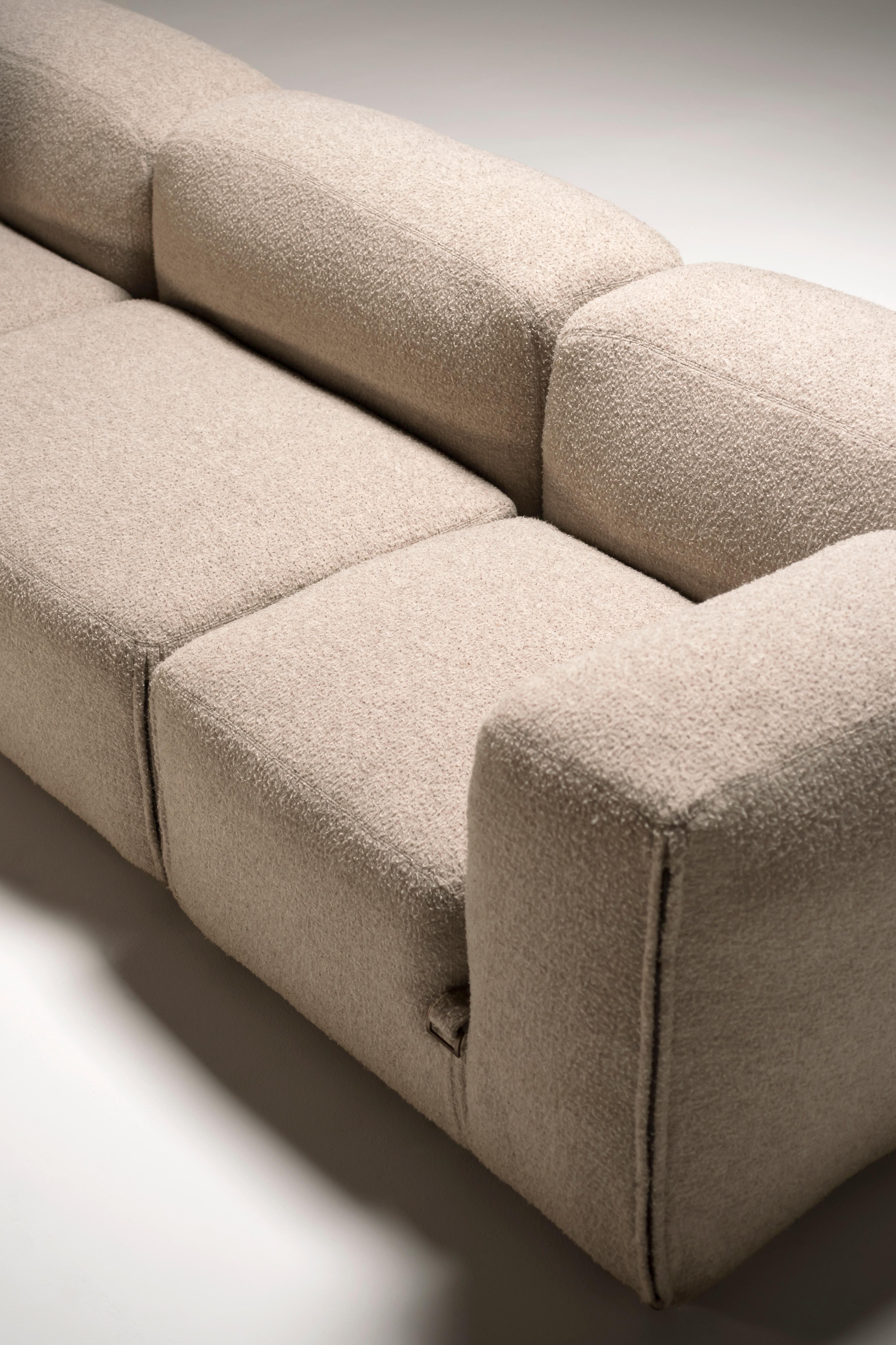 Modern Tacchini Le Mura Wool Modular Sofa designed by Mario Bellini