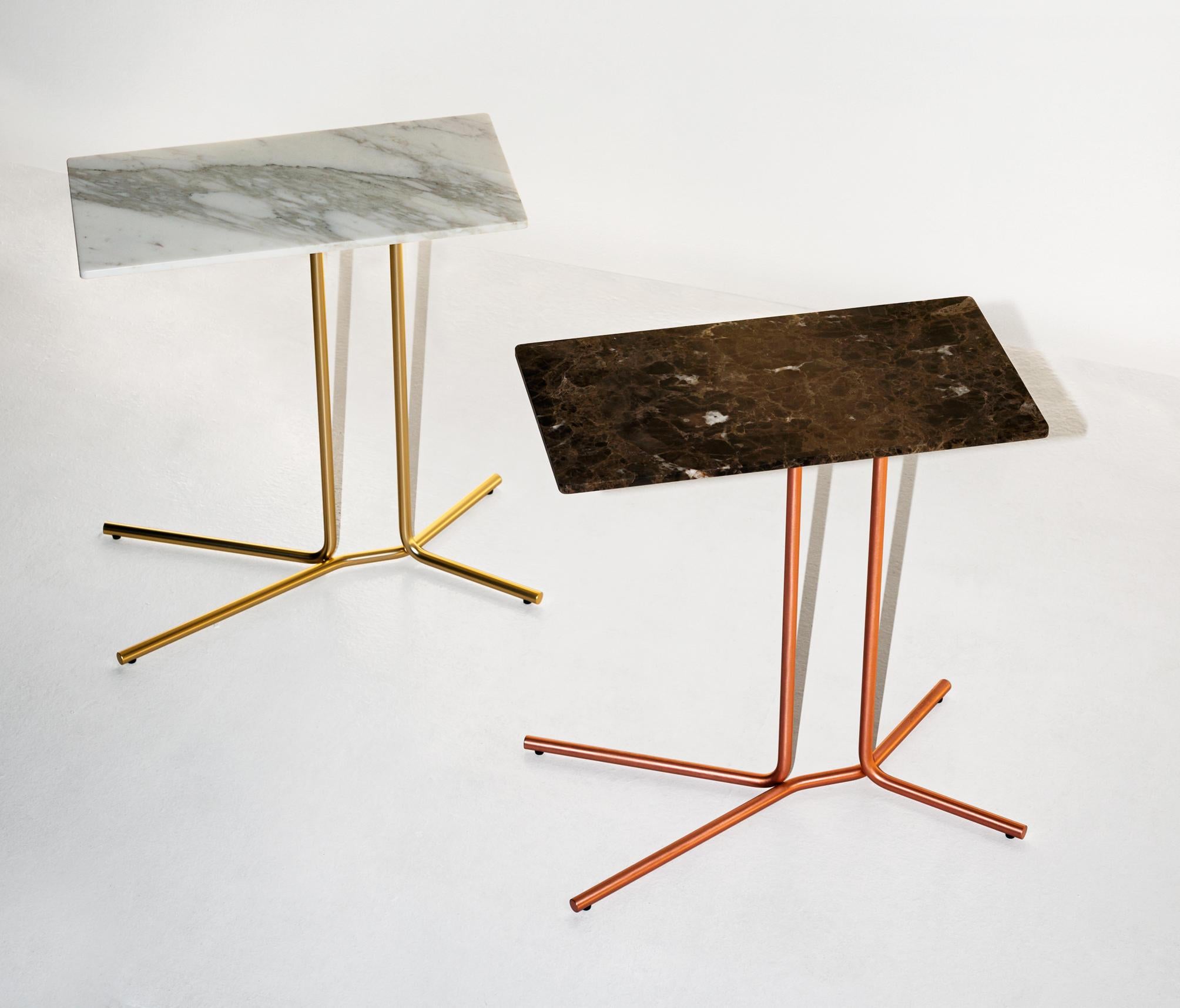 Contemporary Tacchini Ledge Marble Side Table Designed by Gordon Guillaumier For Sale
