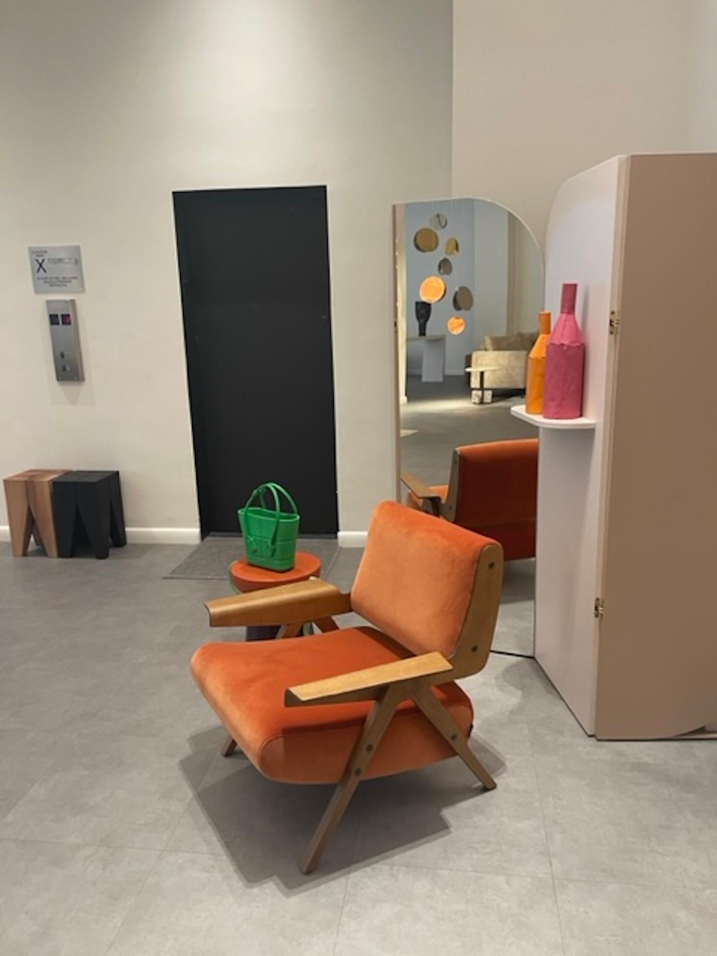 Tacchini Lina Lounge Armchair in Velvet Designed by Gianfranco Frattini in STOCK 6