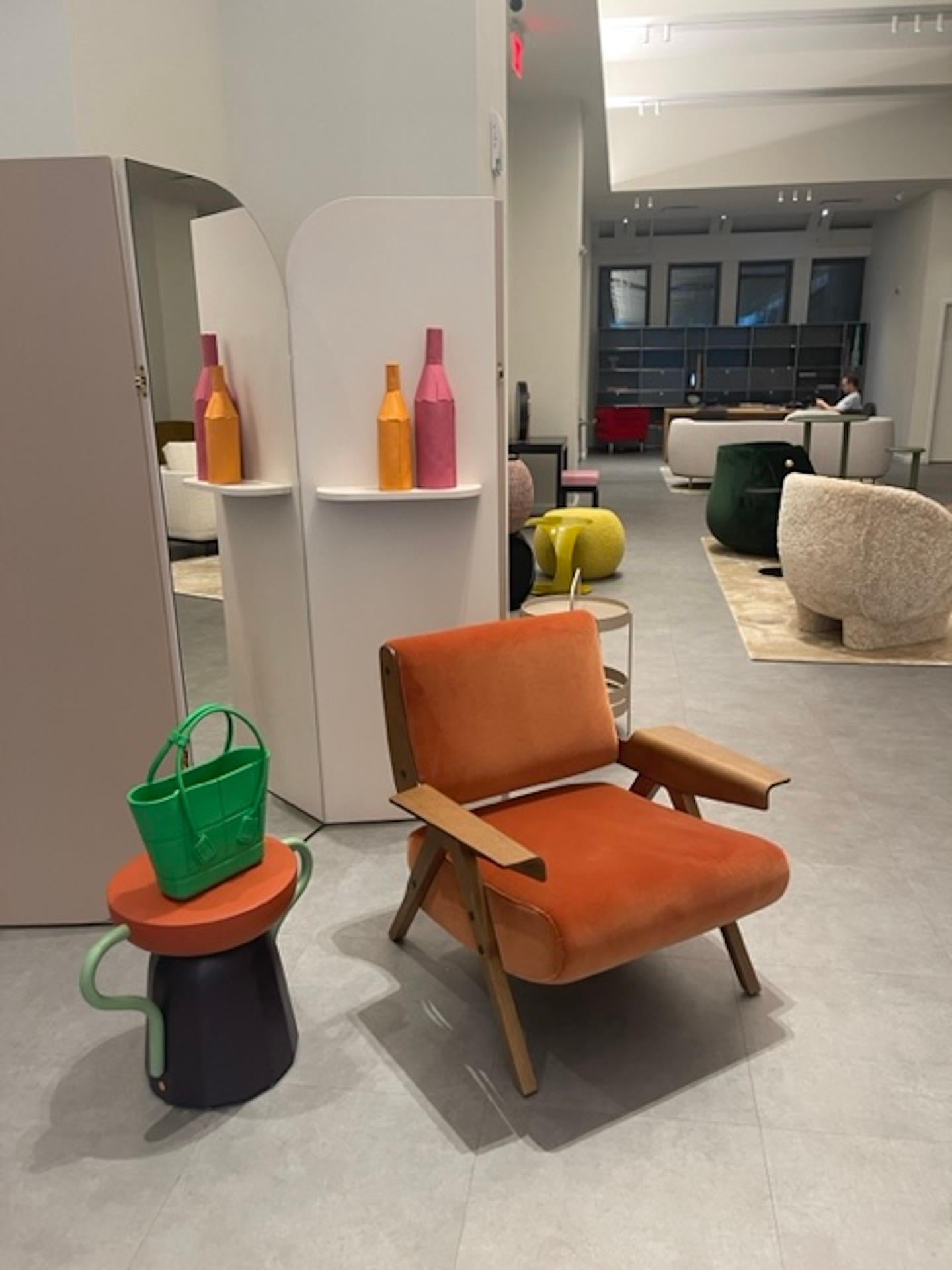 Tacchini Lina Lounge Armchair in Velvet Designed by Gianfranco Frattini in STOCK 7