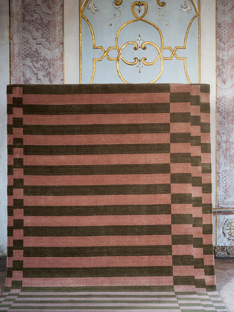 Népalais Tapis Tacchini Linea en laine de l'Himalaya par Maria Gabriella Zecca