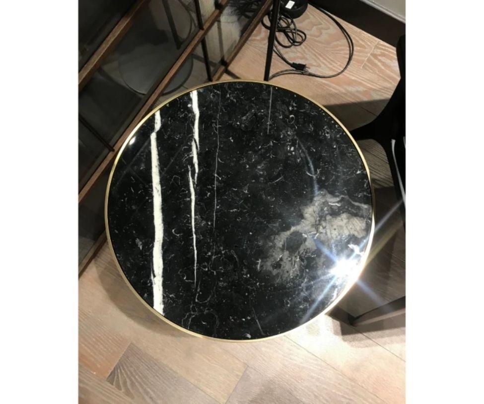 Italian Floor Sample Tacchini Marble Table w/ Gold Frame Designed Gordon Guillaumier