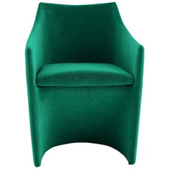 Tacchini Mayfair Armchair Chair in Emerald Green Fabric by Christophe Pillet