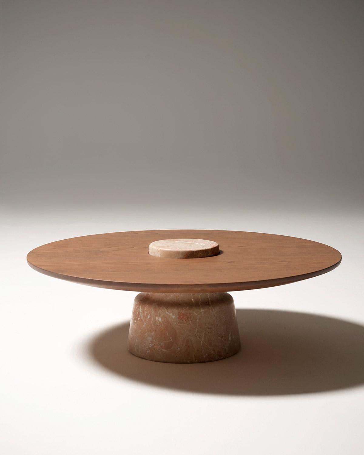 Tacchini Mill Marble & Wood Table Designed by Monica Förster For Sale 1