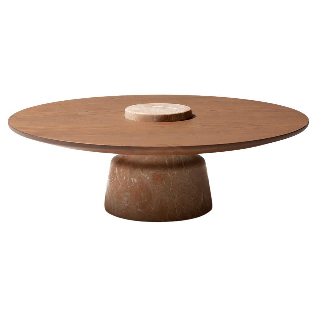 Tacchini Mill Marble & Wood Table Designed by Monica Förster For Sale