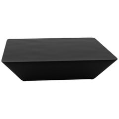 Tacchini Nara Small Coffee Table in Black Leather by Lievore Altherr Molina