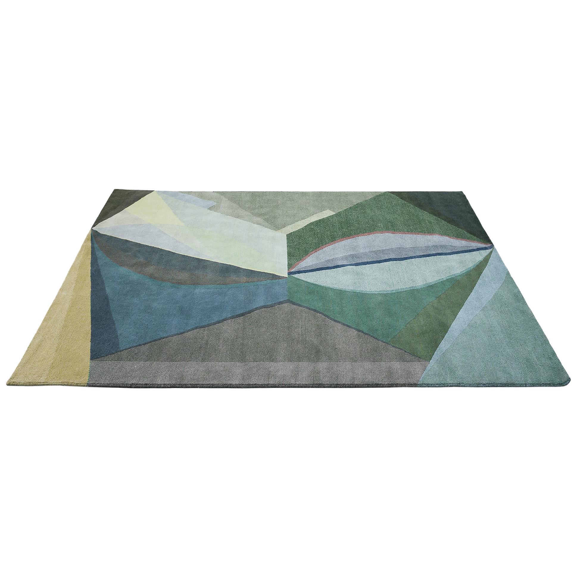 Tacchini Narciso Multicolor Handmade Rug in Wool by Umberto Riva