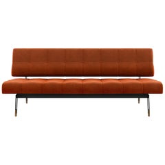 Tacchini Oliver Sofa in Orange Bryony Fabric by Gianfranco Frattini