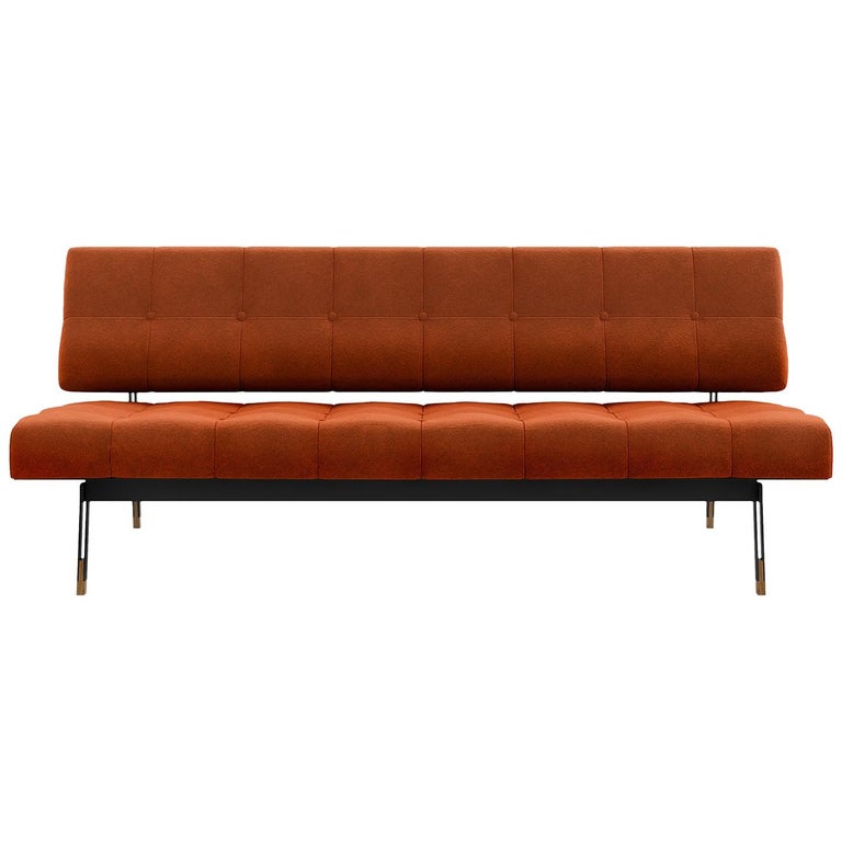 Tacchini Oliver Sofa in Orange Bryony Fabric by Gianfranco Frattini For  Sale at 1stDibs