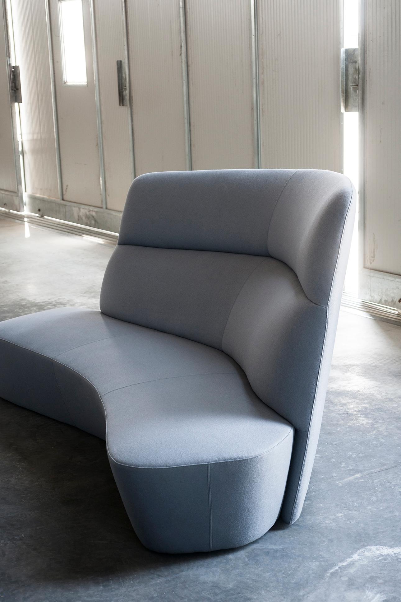 Italian Tacchini Polar Alcove Three-Seater Sofa in Silene Fabric by Pearson Lloyd