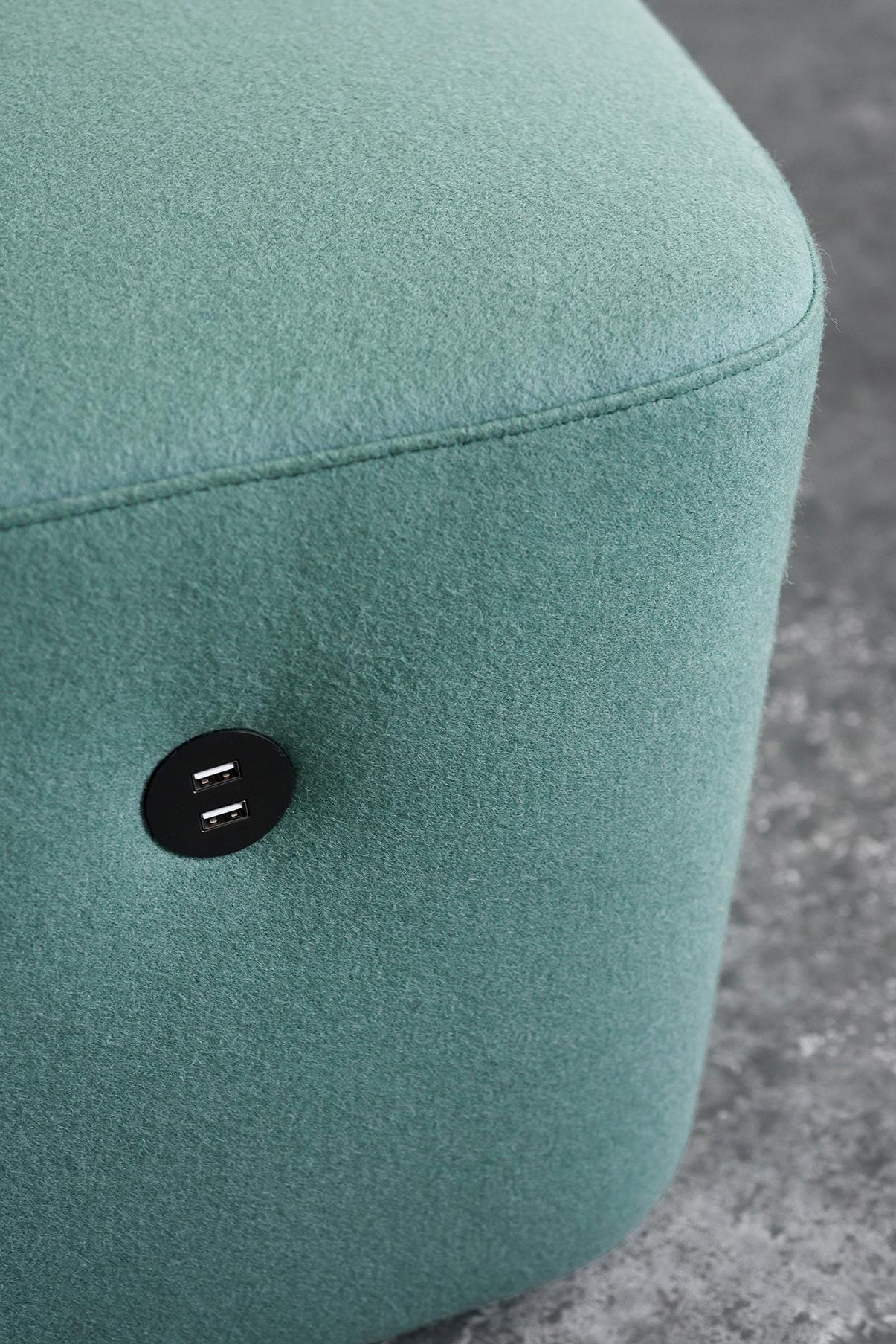 Contemporary Tacchini Polar Alcove Three-Seater Sofa in Silene Fabric by Pearson Lloyd