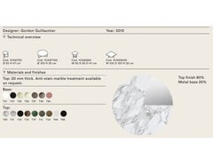 New Tacchini Set of Cage Tables in Marble Gordon Guillaumier