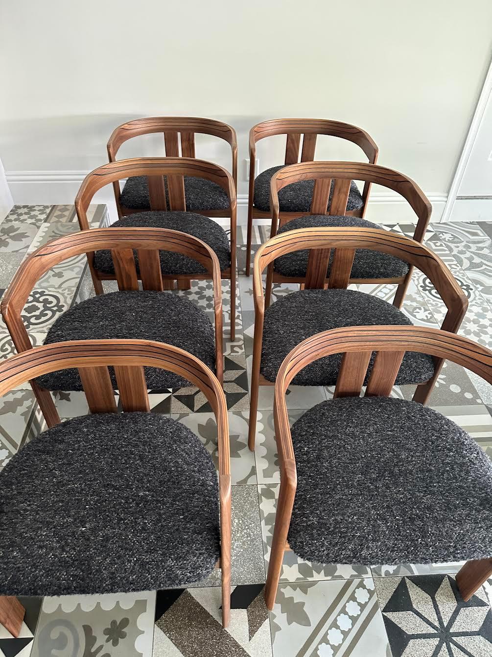 Tacchini Set of Eight Limited edition of 200 Pigreco Chairs in STOCK For Sale 6