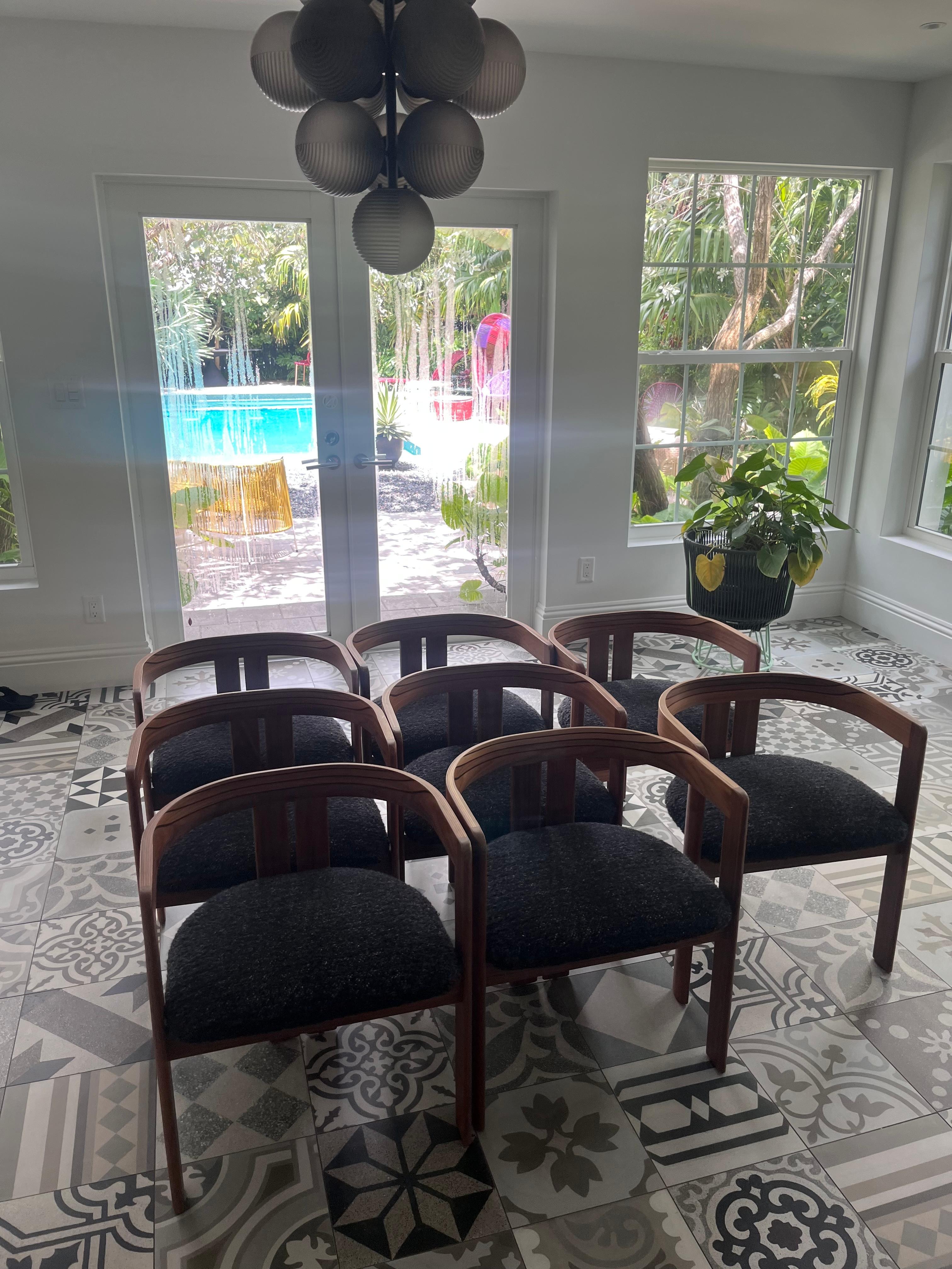 Tacchini Set of Eight Limited edition of 200 Pigreco Chairs in STOCK For Sale 12