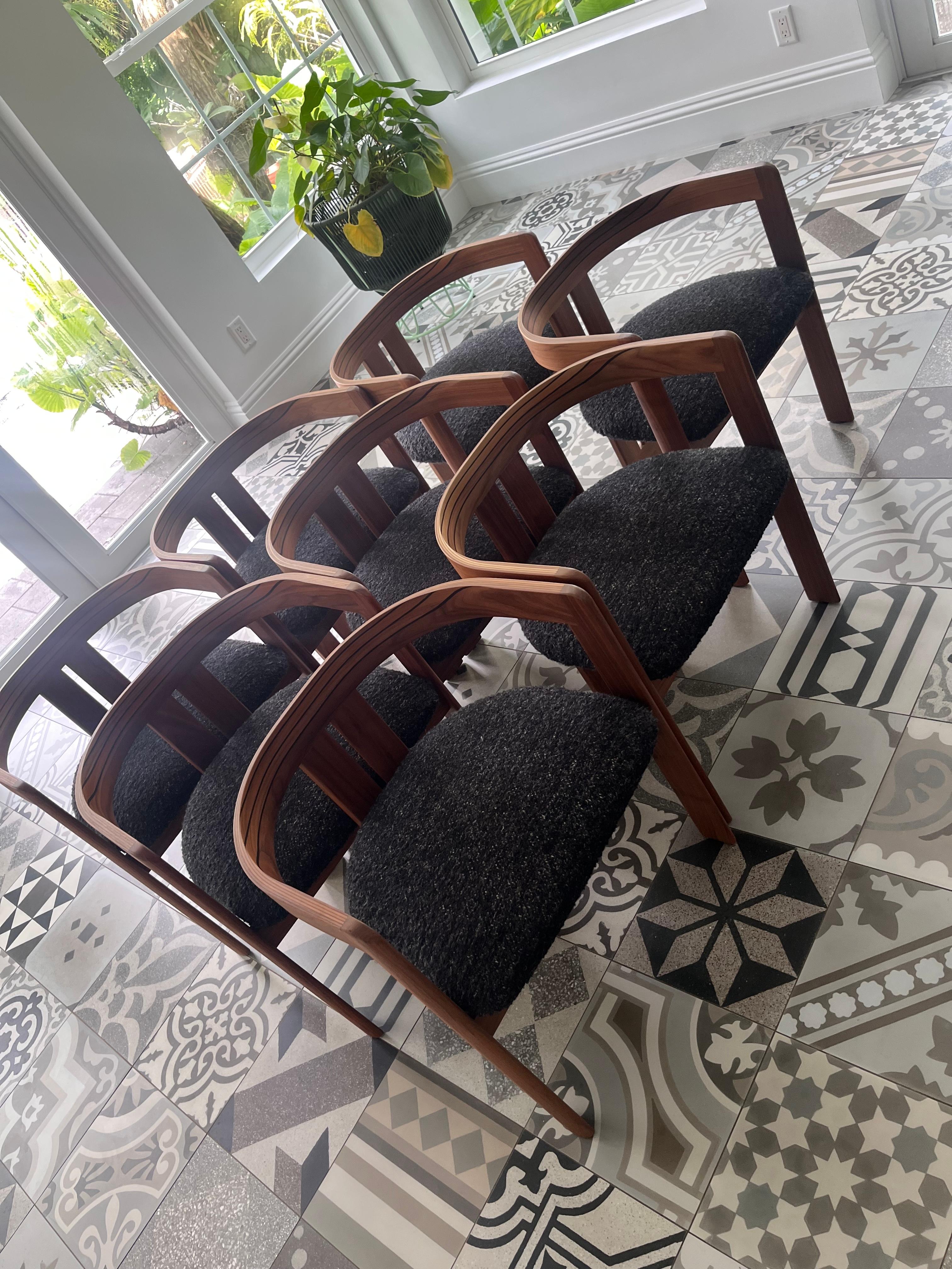 Tacchini Set of Eight Limited edition of 200 Pigreco Chairs in STOCK For Sale 14