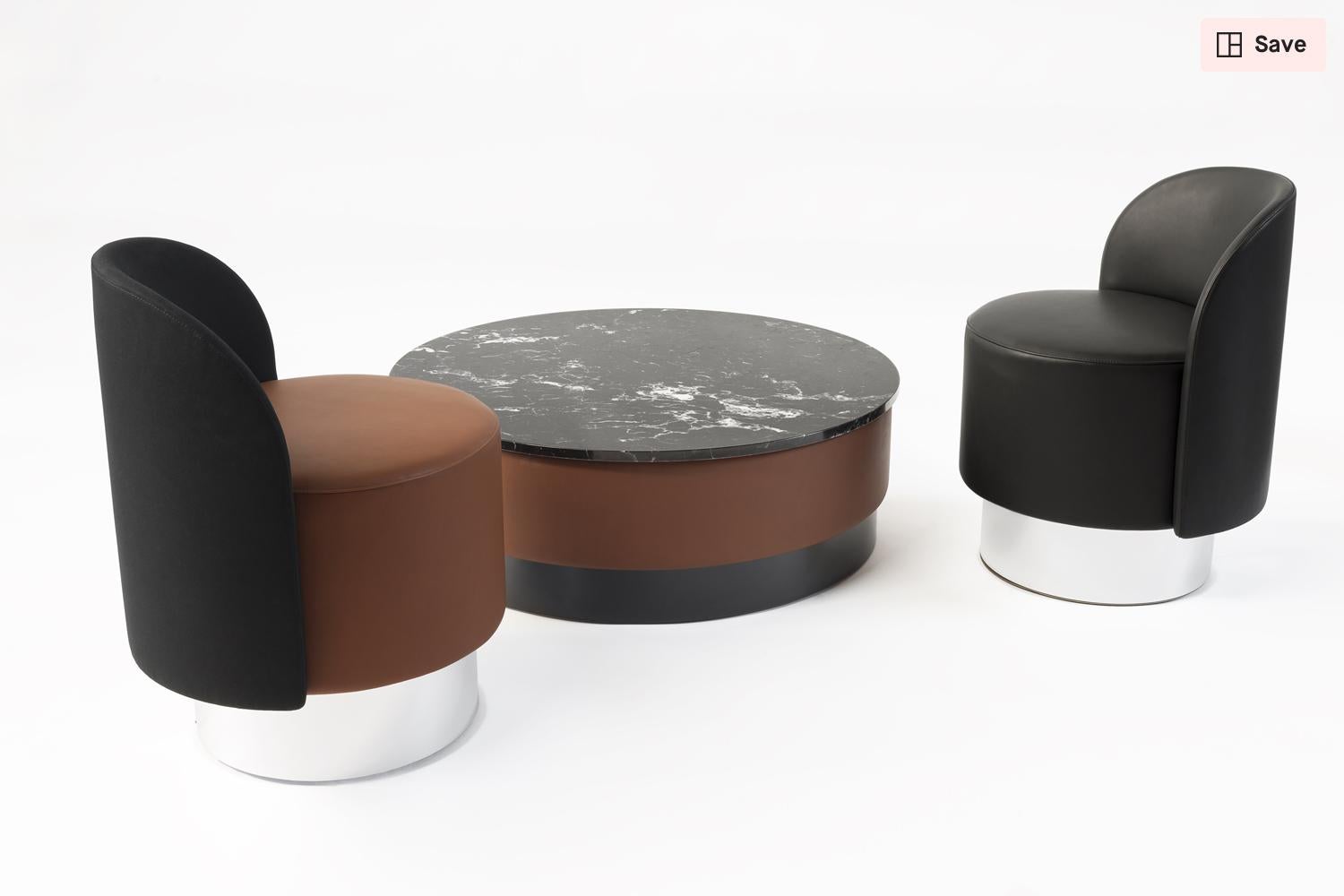 Das neue Projekt mit Studiopepe ist eine Zusammenarbeit mit den Designerinnen Arianna Lelli Mami und Chiara Di Pinto, den kreativen Köpfen hinter dem Beratungsunternehmen. Pastilles ist eine Kollektion von kleinen Sesseln, Hockern und Couchtischen
