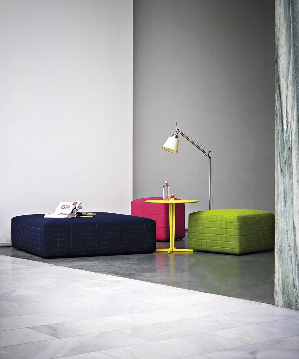 Customizable Tacchini Set of Three Quartier Ottomans by Claesson Koivisto Rune In New Condition In New York, NY