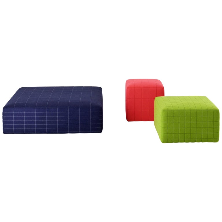 Tacchini Set Of Three Quartier Ottomans Designed By Claesson Koivisto 