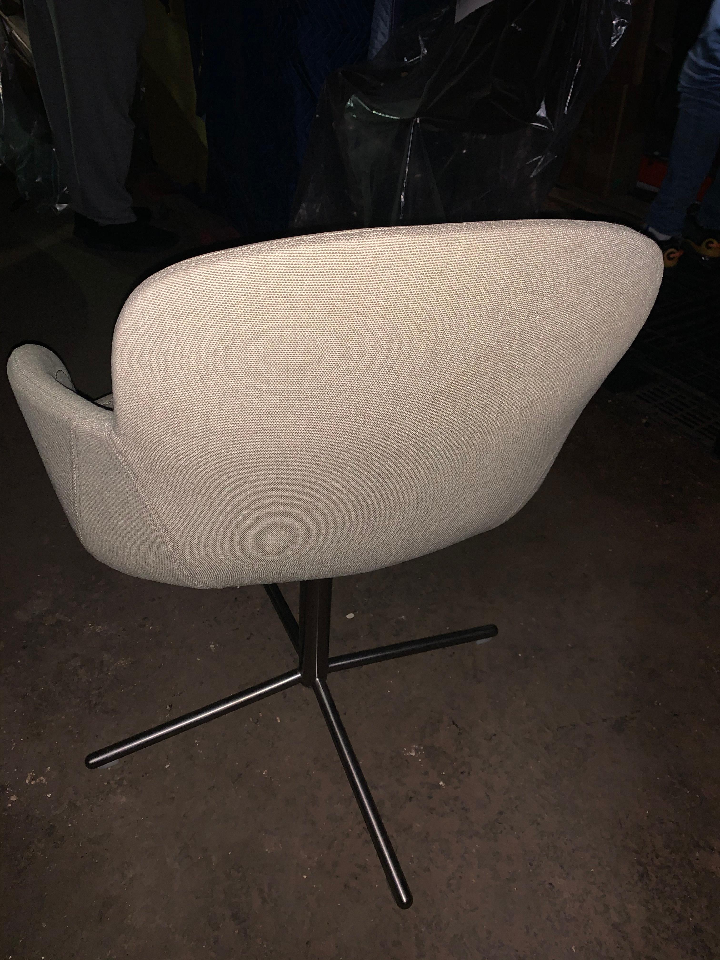 Fabric Tacchini Set of Two Doodle Armchairs on x-base designed by Claesson Koivisto Ru For Sale