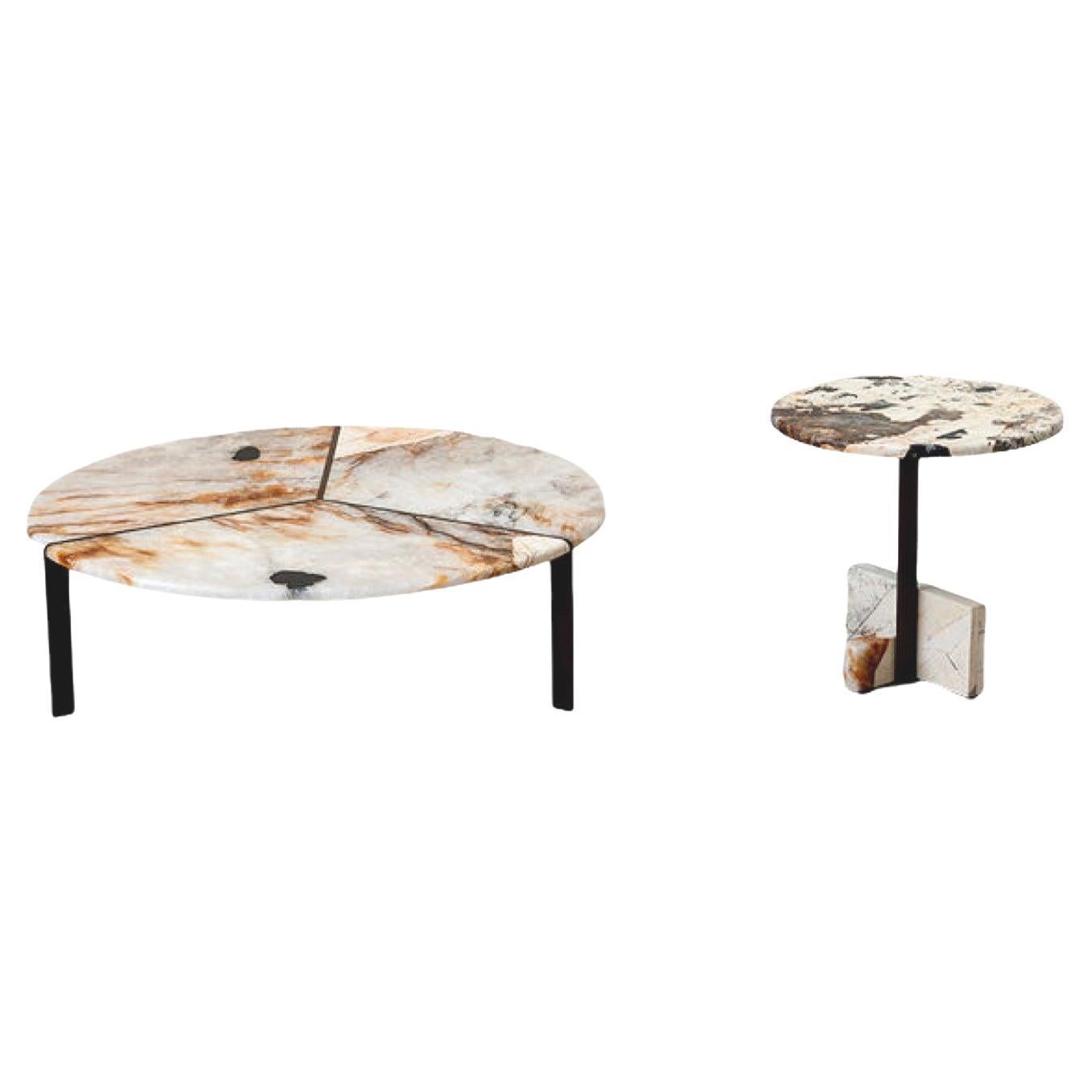 Ensemble de deux tables Joaquim de Giorgio Bonaguro par Tacchini en STOCK en vente