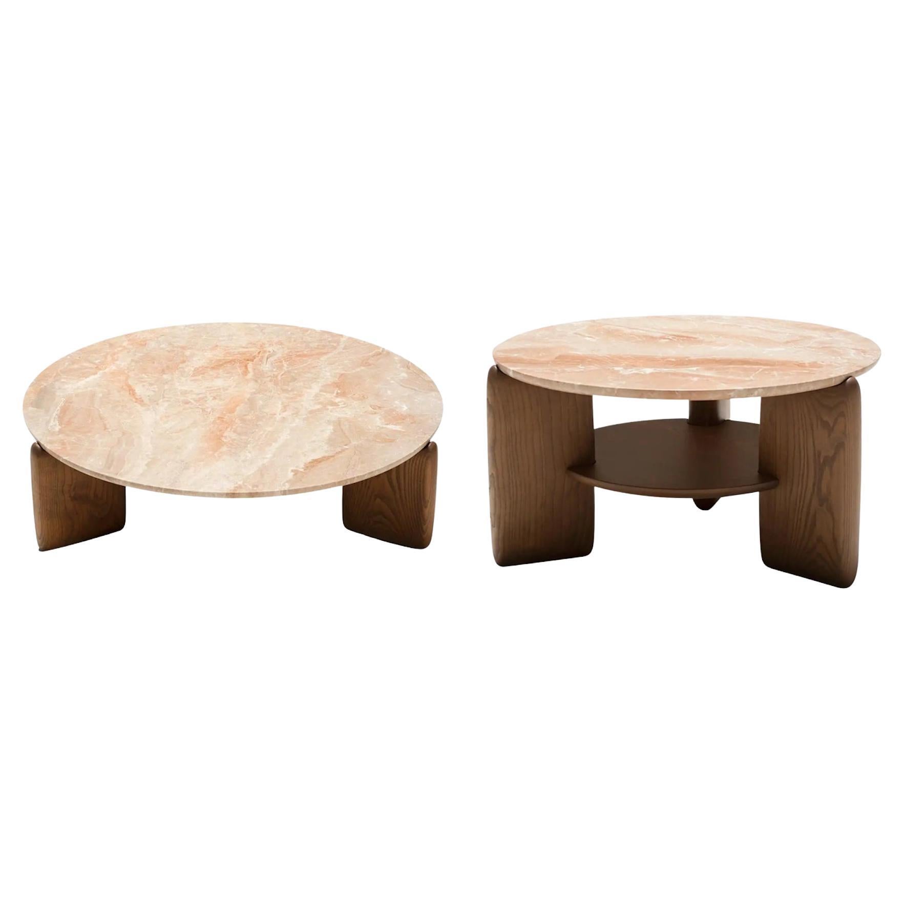Tacchini Set de deux tables basses Kanji par Monica Förster en STOCK en vente