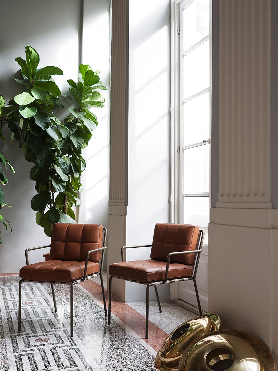 Leather Customizable Tacchini Set of Two Memory Lane Chairs by Christophe Pillet For Sale