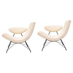Tacchini Set of Two Reversível Lounge Chairs Designed by Martin Eisler in Stock