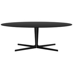 Tacchini Split Table in Black Wood Top with Metal Base by Claesson Koivisto Rune