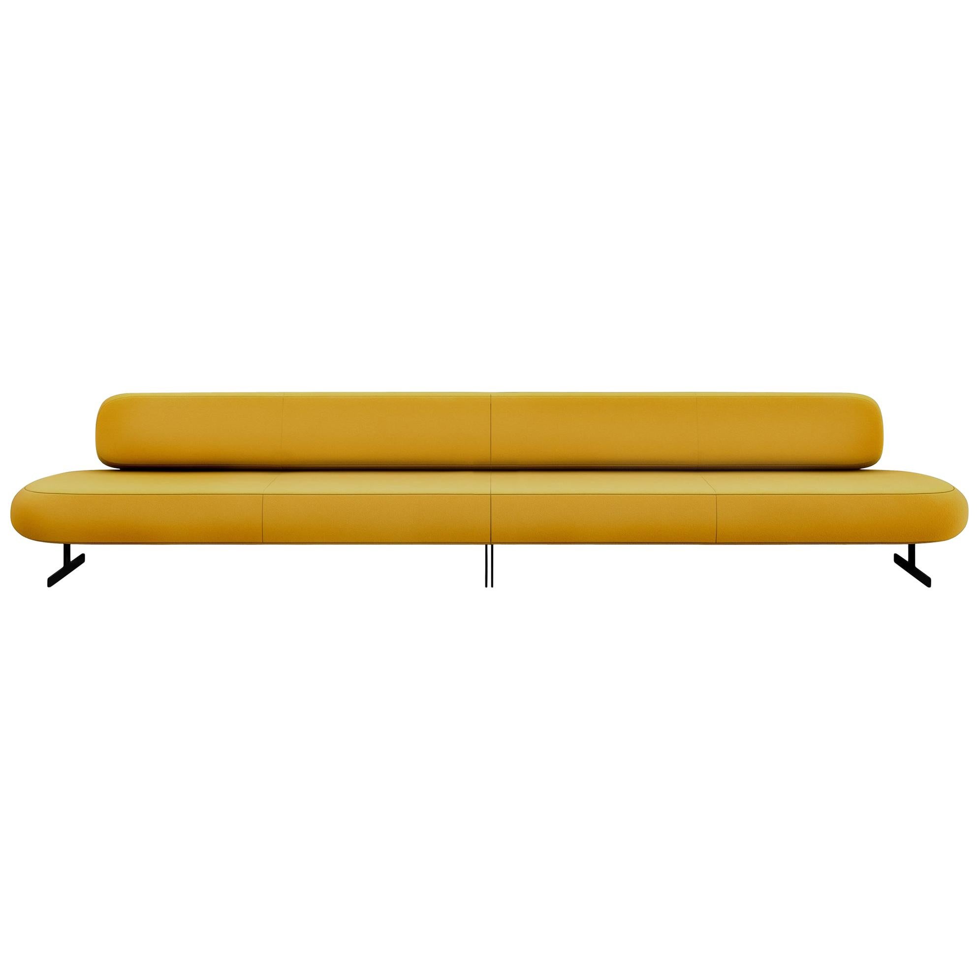 Tacchini Stone Modular Low Sofa in Yellow Daiki Fabric by Pearson-Lloyd