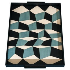 Tacchini Tarsia Three Color Tray Designed by Maria Gabriella Zecca