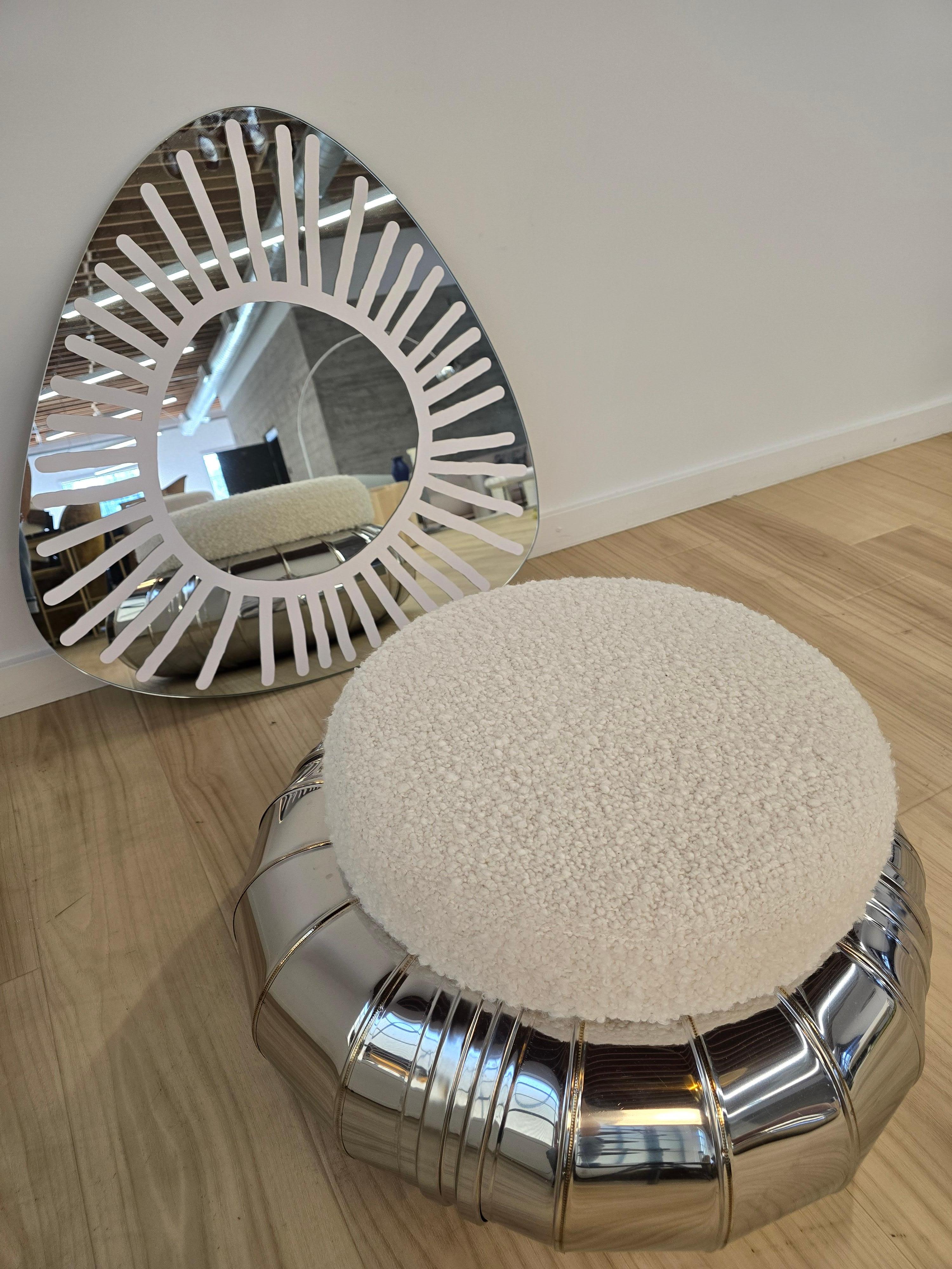 Aluminium Petit pouf Tacchini Torus *Echantillon d'exposition en vente