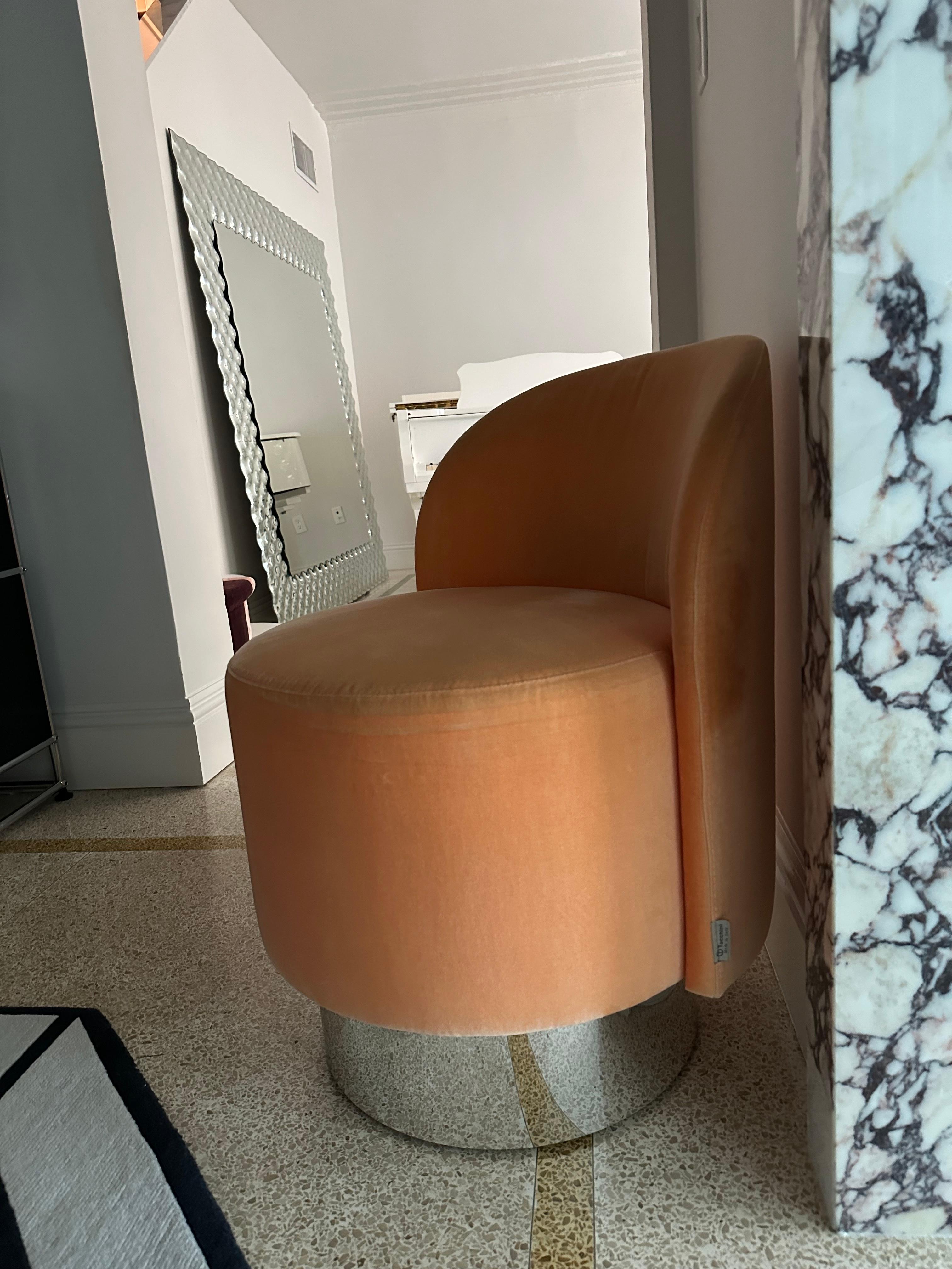 Tacchini Velvet Pastille Chair by Studiopepe in STOCK In Good Condition For Sale In New York, NY