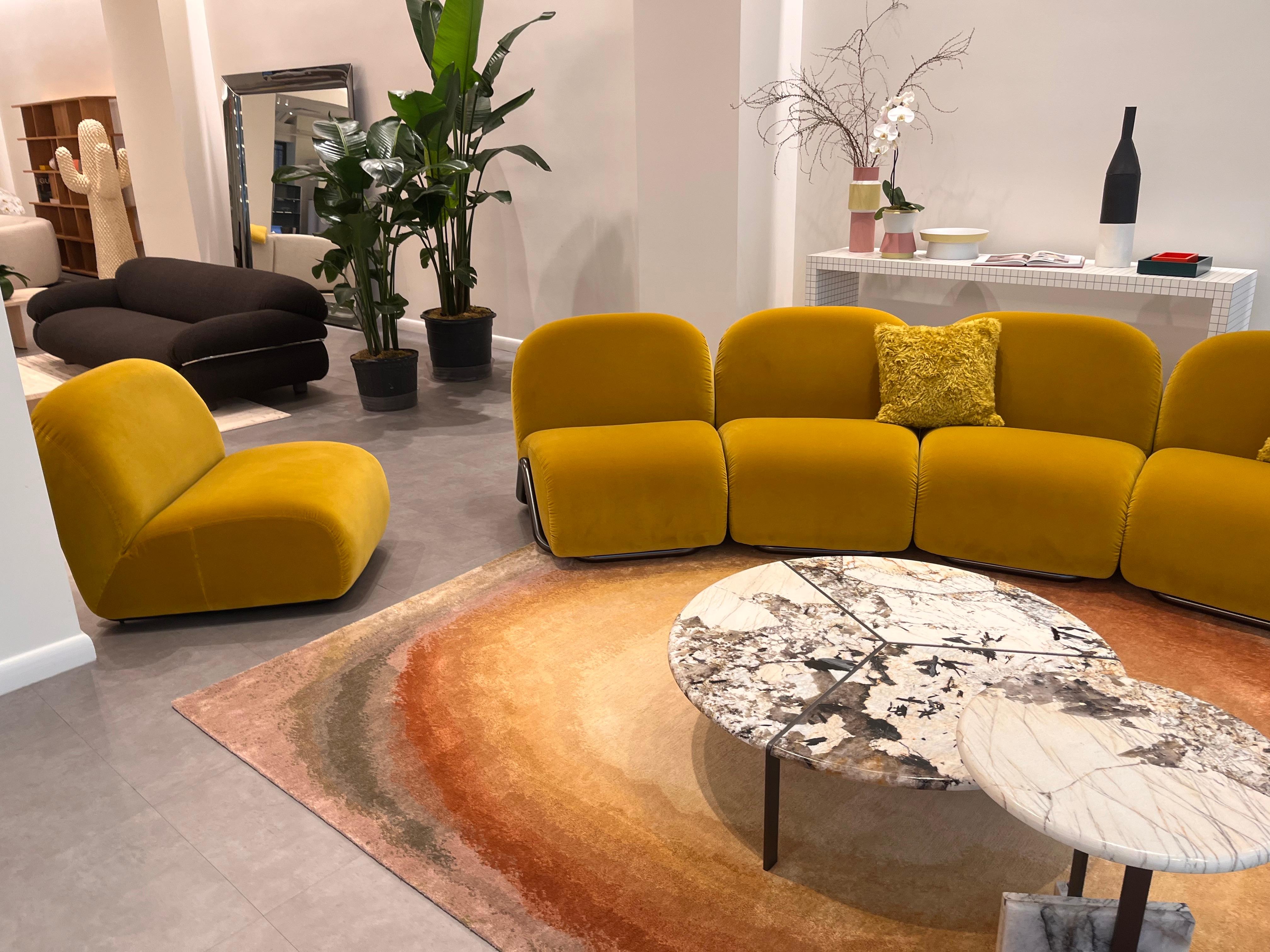 Tacchini Velvet Victoria Sofa Designed by David/Nicolas in STOCK In Excellent Condition In New York, NY