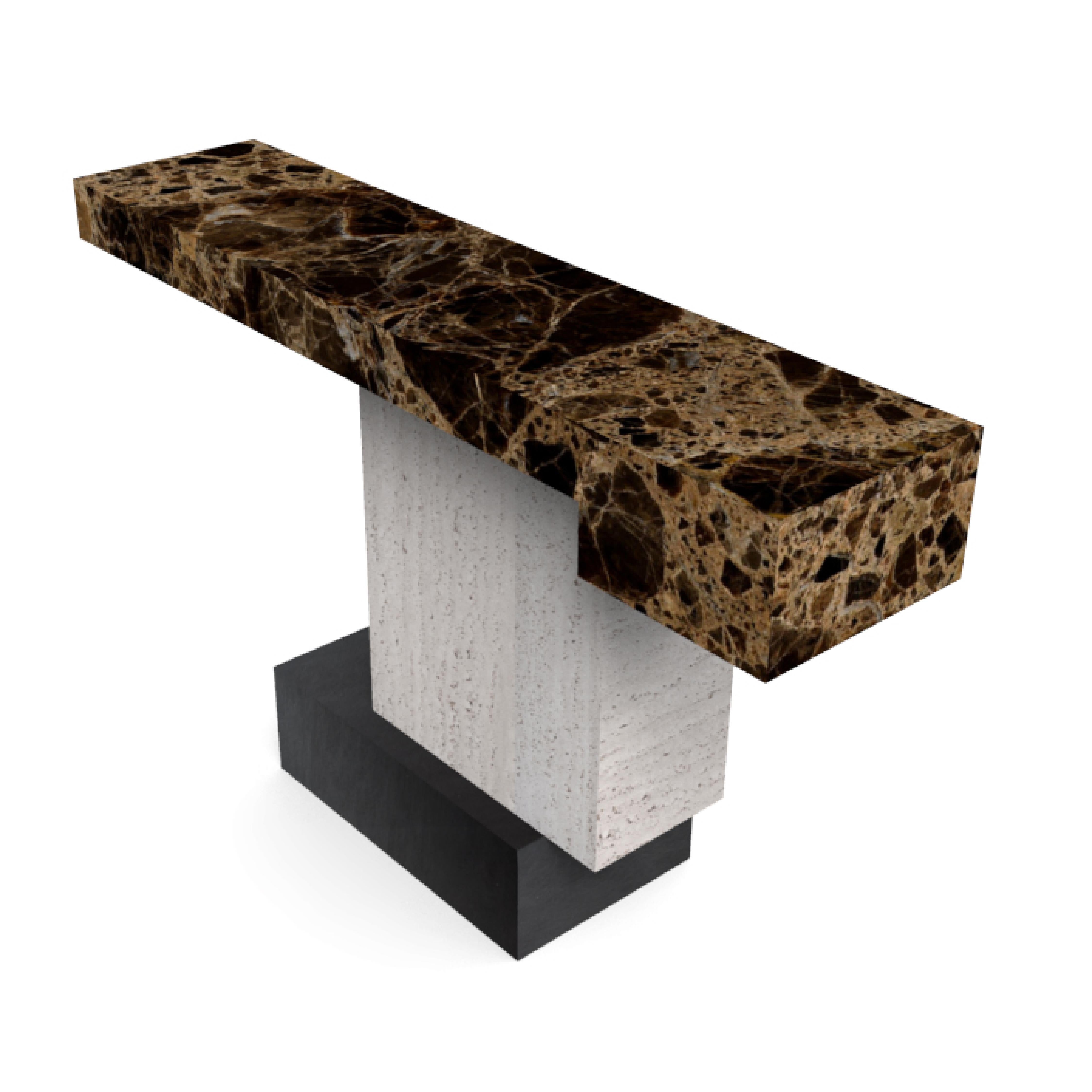 Tacerii Marble Console Table Contemporary Design Joaquín Moll Made In Spain For Sale 3