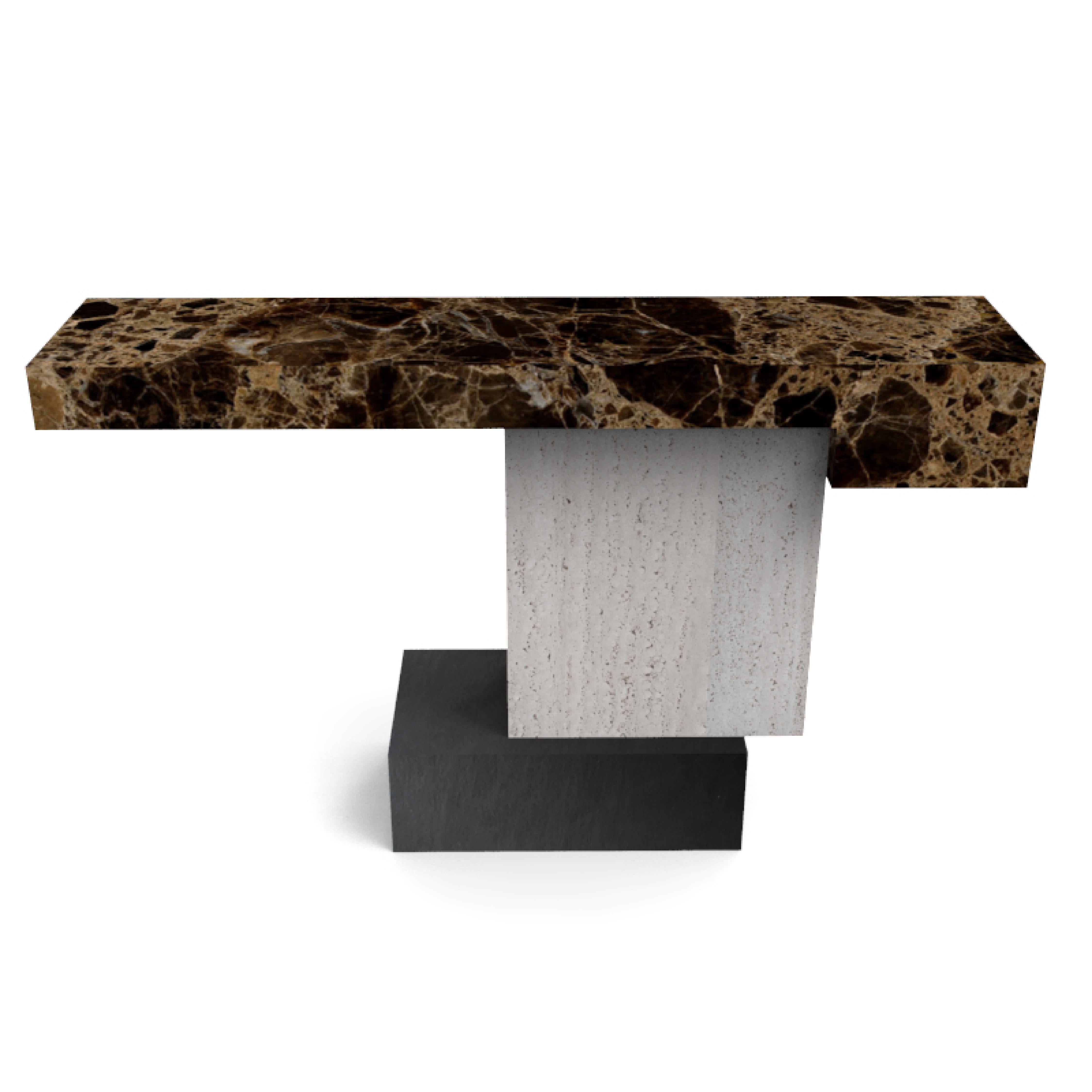 Tacerii Marble Console Table Contemporary Design Joaquín Moll Made In Spain For Sale 4