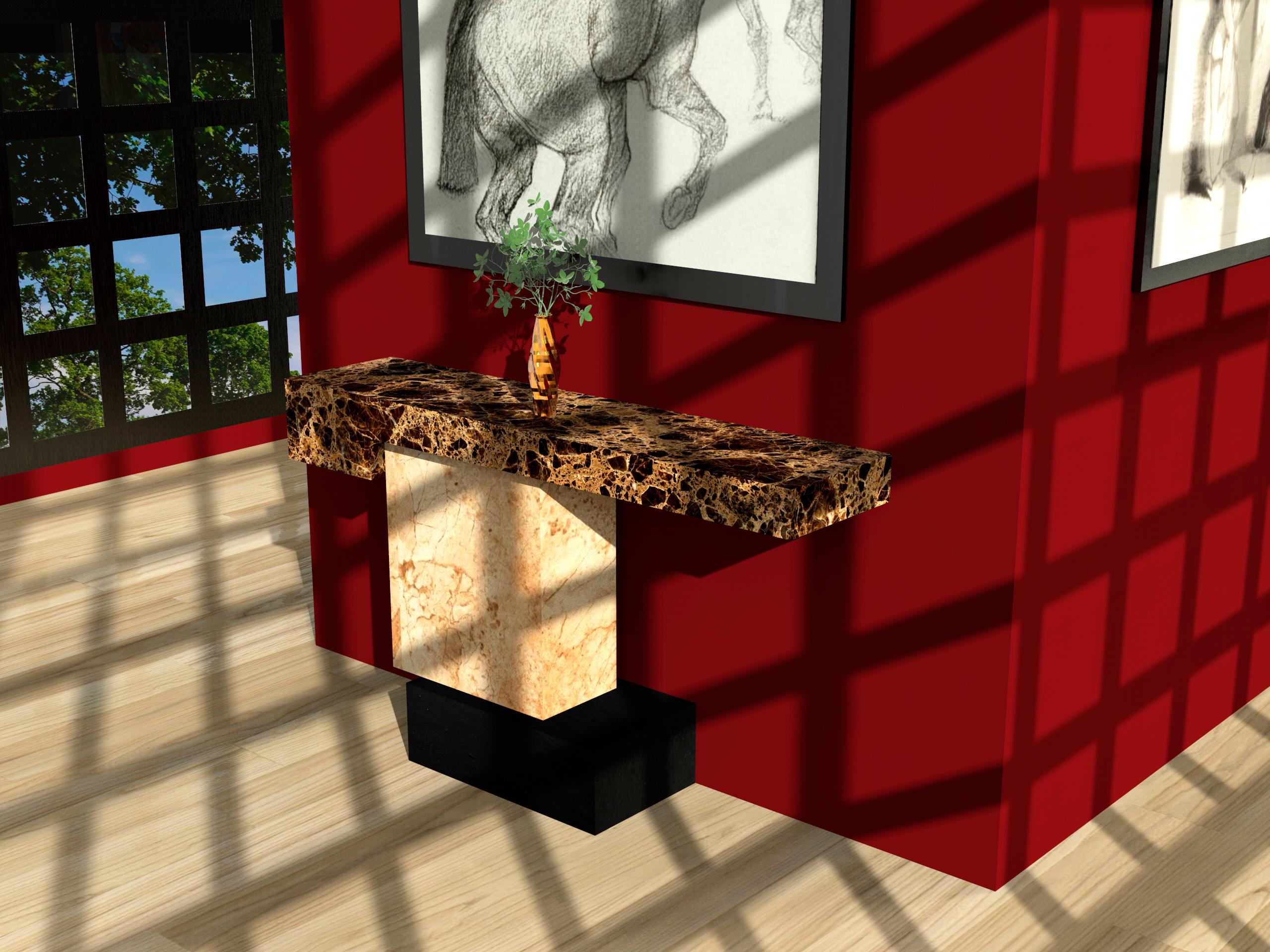 Tacerii Marble Console Table Contemporary Design Joaquín Moll Made In Spain For Sale 6