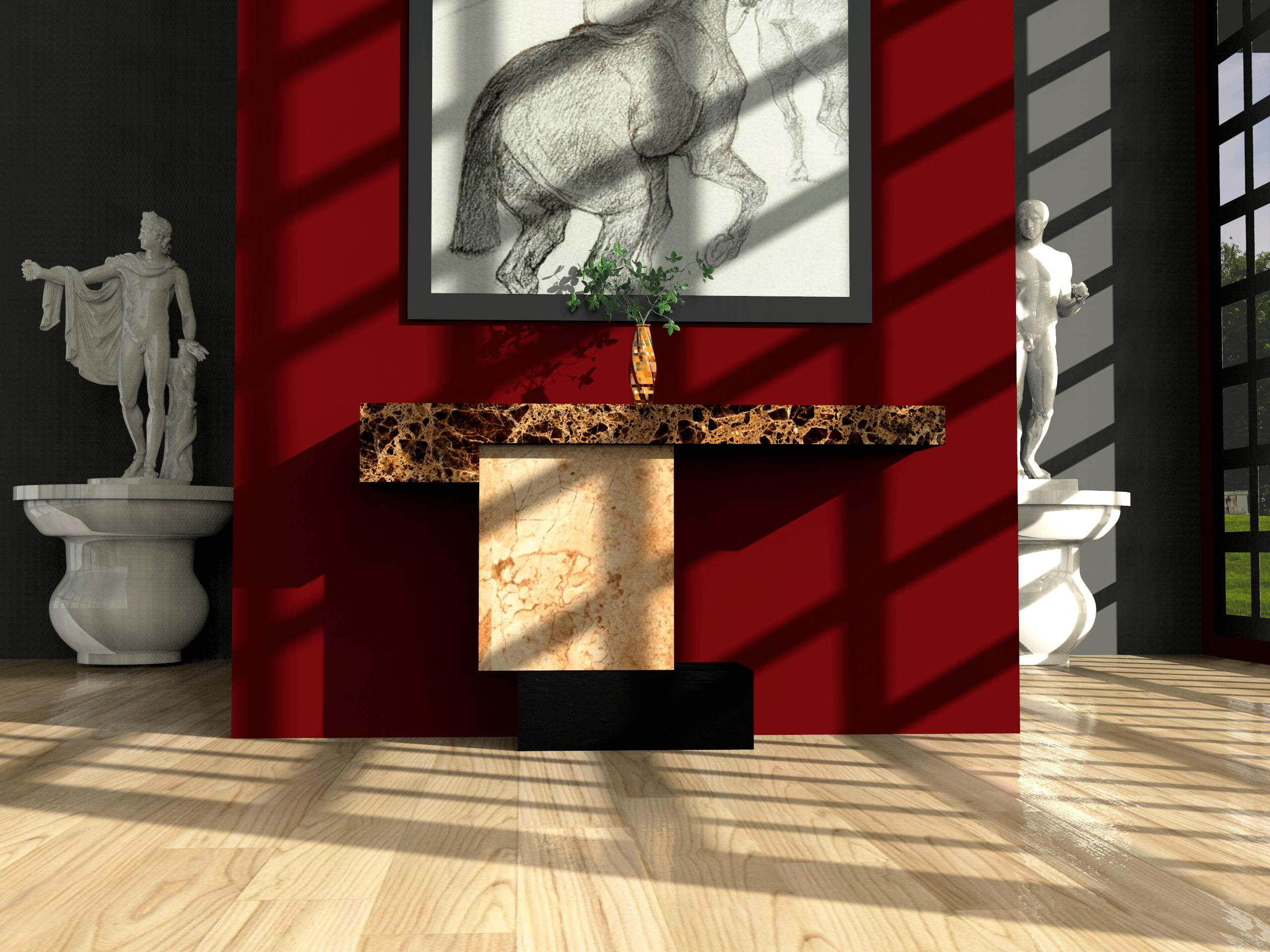 Tacerii Marble Console Table Contemporary Design Joaquín Moll Made In Spain For Sale 7