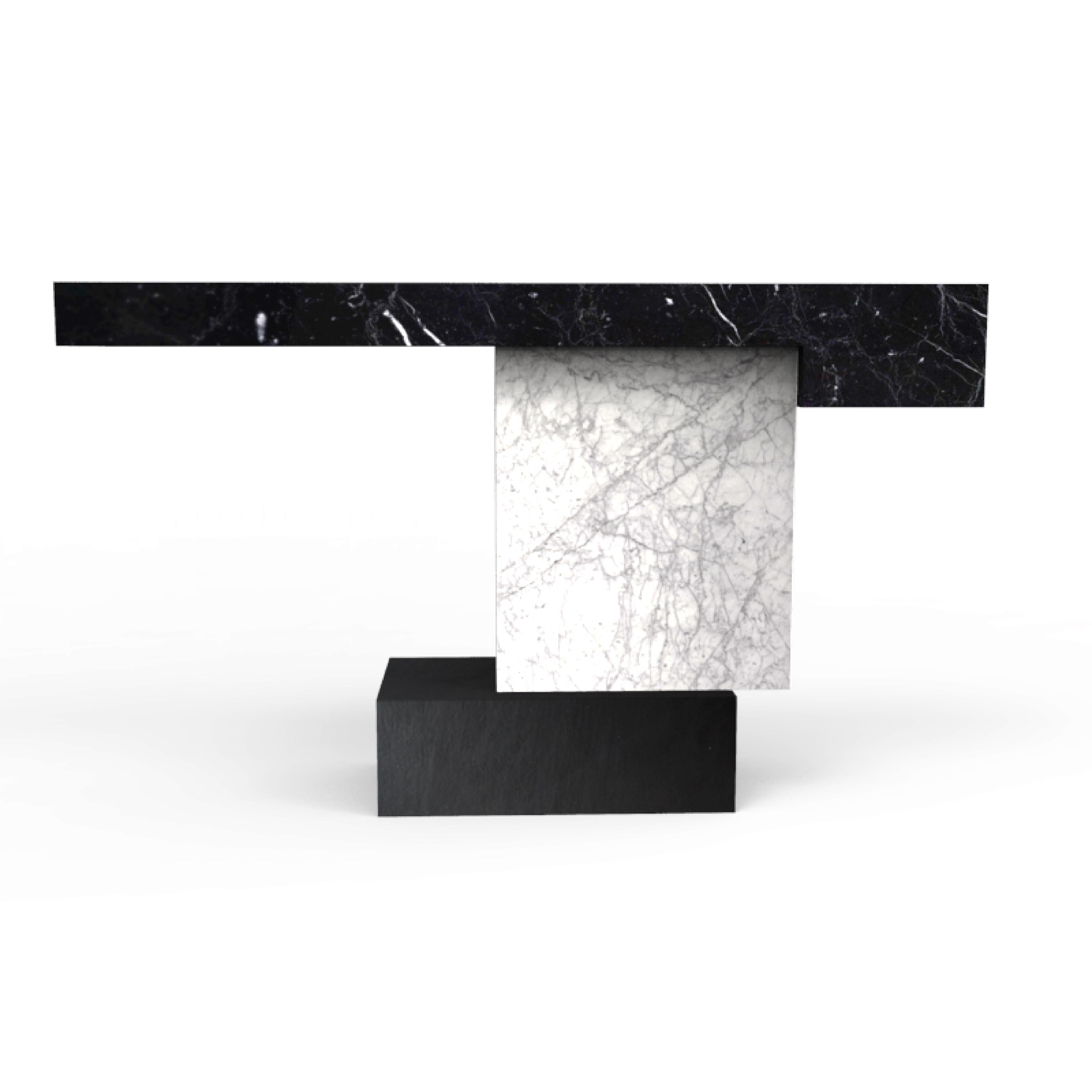 Tacerii Marble Console Table Contemporary Design Joaquín Moll Made In Spain
The Taceri console is a bold and sophisticated statement of contemporary artistry, where geometry, balance, and the rich textures of natural stone converge in perfect